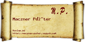 Maczner Péter névjegykártya
